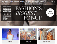 Tablet Screenshot of fashionweekend.com.au